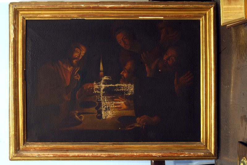 Ambito napoletano secc. XVIII-XIX, Cena in Emmaus in olio su tela