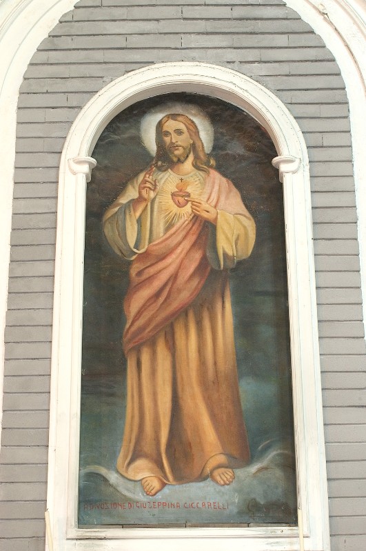 Nappo G. sec. XX, Sacro Cuore di Gesù in olio su tela