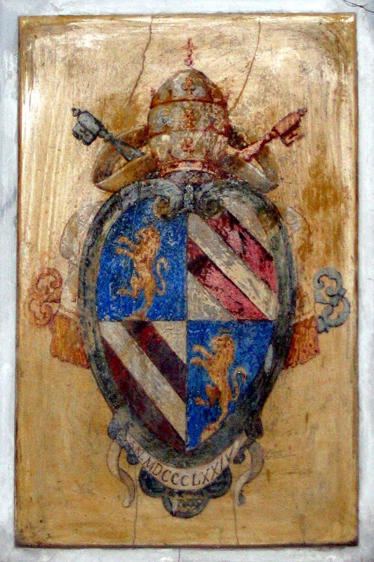 Bott. toscana (1874), Stemma di papa Pio IX