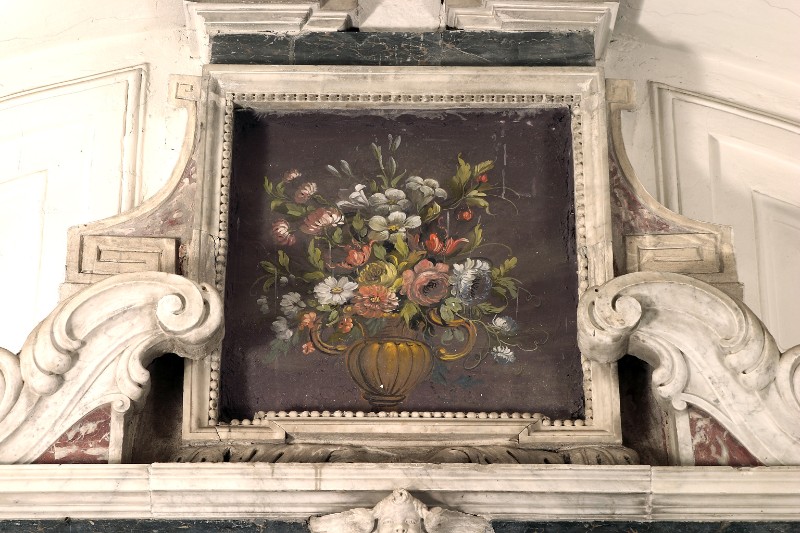Ambito napoletano secc. XIX-XX, Vaso con fiori in olio su tela