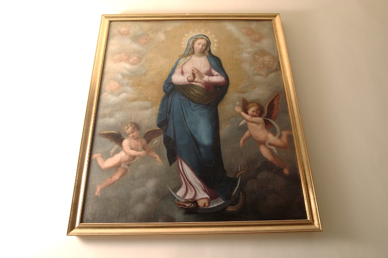 Ambito napoletano sec. XIX, Madonna immacolata in olio su tela