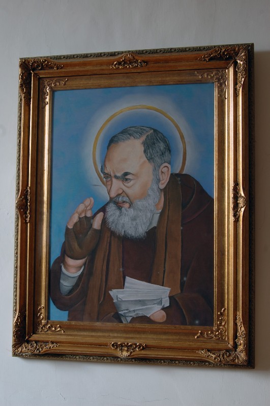 Ambito napoletano sec. XX, San Pio da Pietrelcina in olio su tela