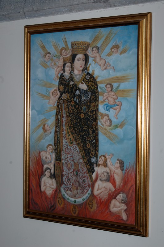 Ambito napoletano sec. XX, Madonna delle grazie in olio su tela