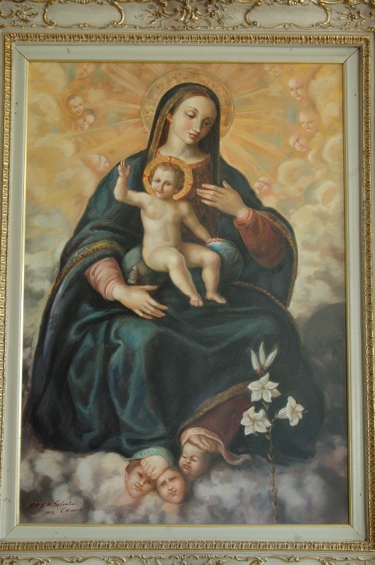 Chianese S. (1993), Madonna con Gesù Bambino in olio su tela
