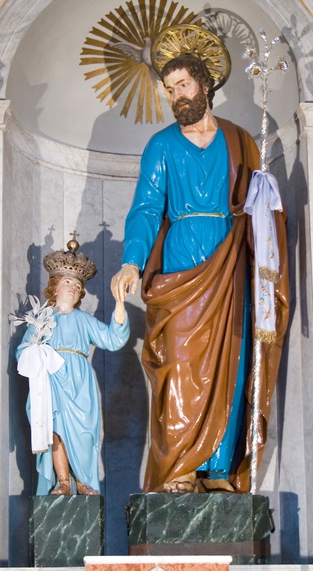 Ambito siciliano sec. XIX, San Giuseppe col Bambino