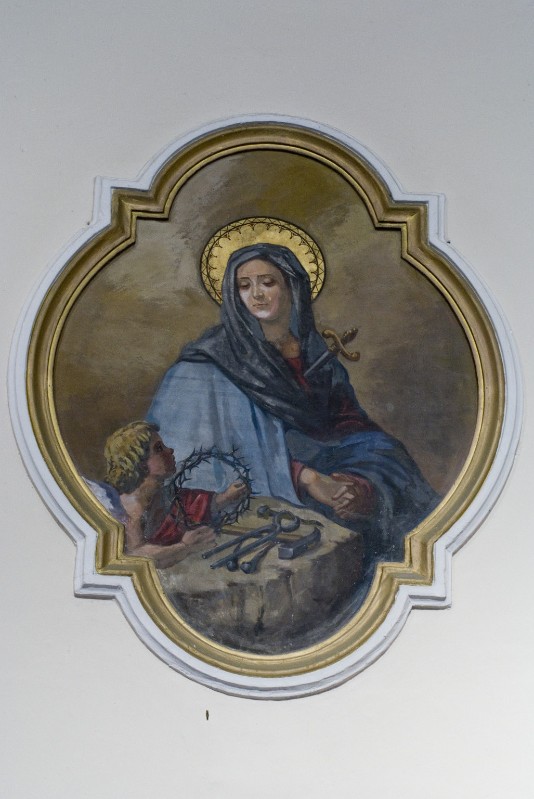 Colonna U. (1940), Dipinto murale della Madonna addolorata