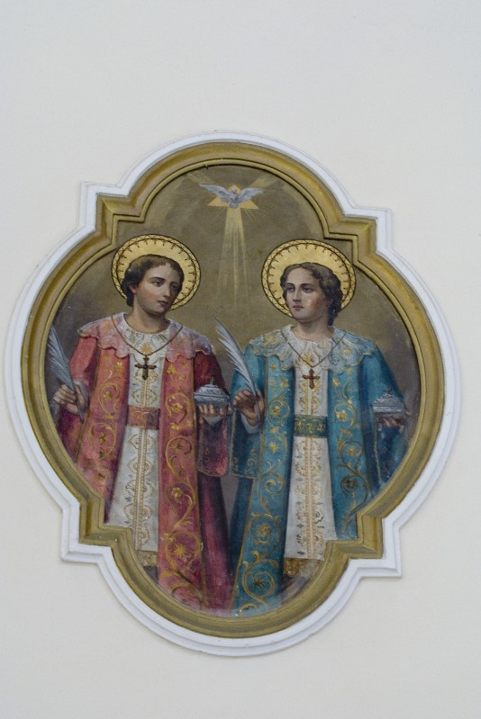 Colonna U. (1940), Dipinto murale di San Cosma e San Damiano