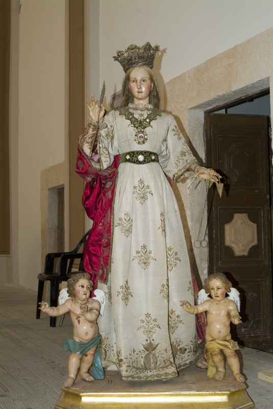 Ambito dell'Italia meridionale sec. XVIII, Statua di S. Filomena e angeli