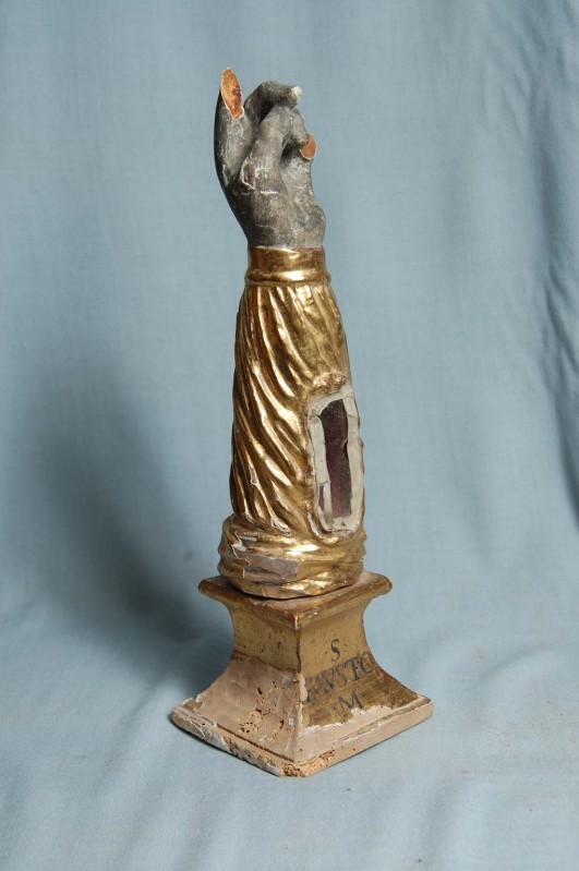 Bott. umbra sec. XVII, Reliquiario a braccio di San Fausto Martire