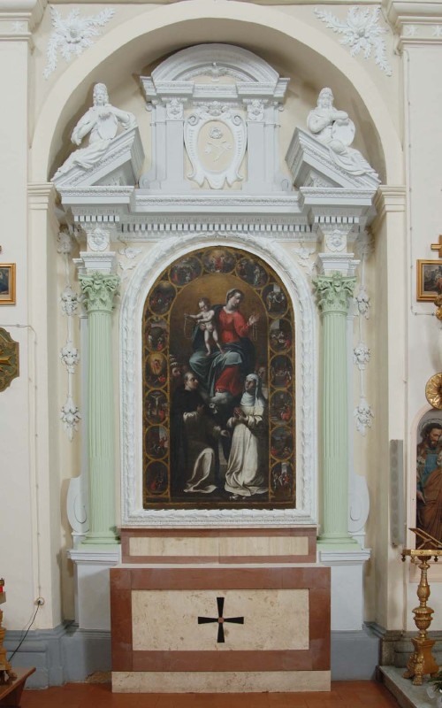 Bott. dell'Italia centr. sec. XVII, Altare dedicato alla Madonna del Rosario