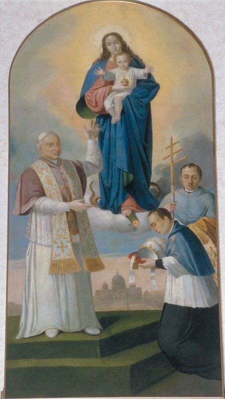 Ambito veneto sec. XIX, Madonna Immacolata con papa Benedetto XI