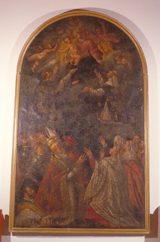 Scuola di Jacopo Bassano prima metà sec. XVII, Madonna del rosario e santi