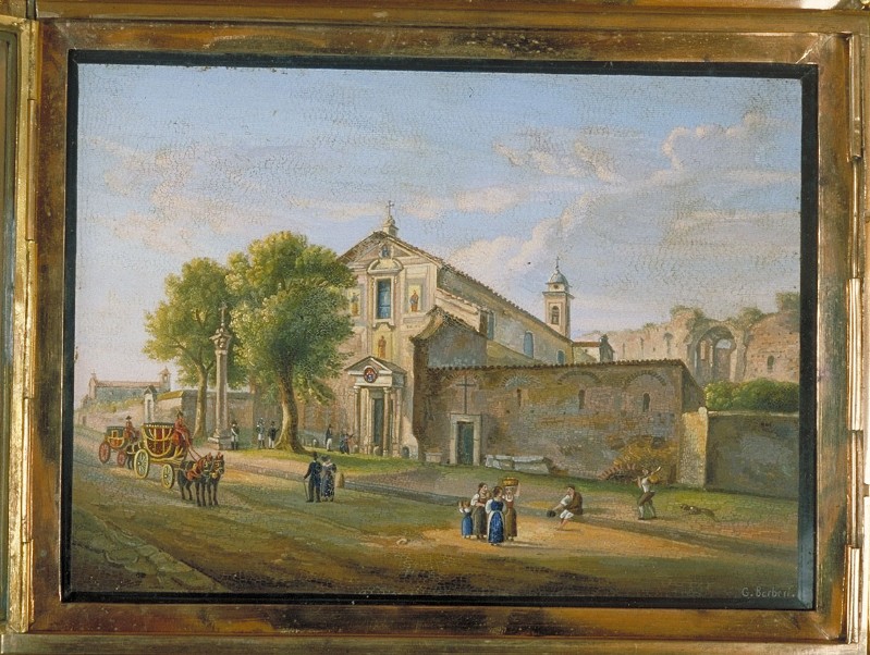 Barberi Gioacchino (1833-1851), Veduta della chiesa dei Santi Nereo e Achilleo