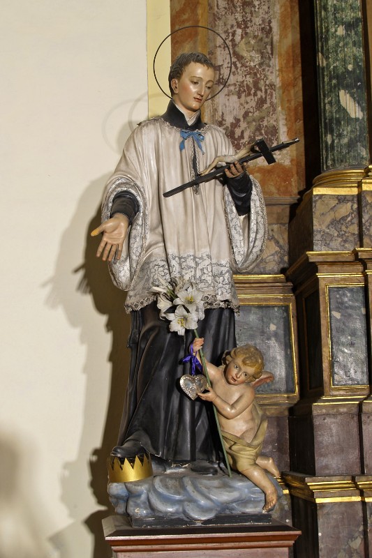 Bottega faentina sec. XIX, Statua di San Luigi Gonzaga