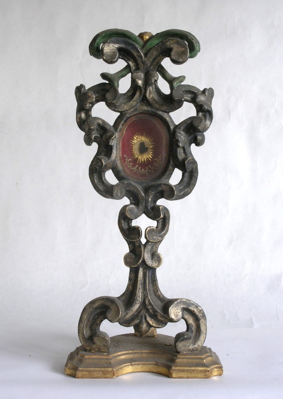 Bottega pratese sec. XVIII, Reliquiario del velo di santa Caterina da Bologna
