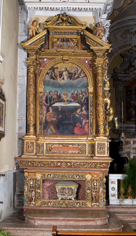 Bottega giudicariese secondo quarto sec. XVII, Altare del Santissimo Sacramento