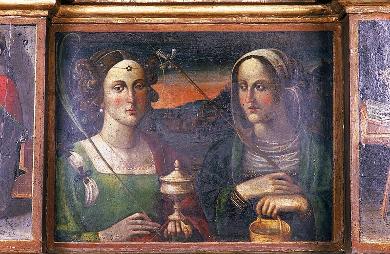 Trofi M. sec. XVI, Dipinto di Santa Vittoria e Santa Anatolia