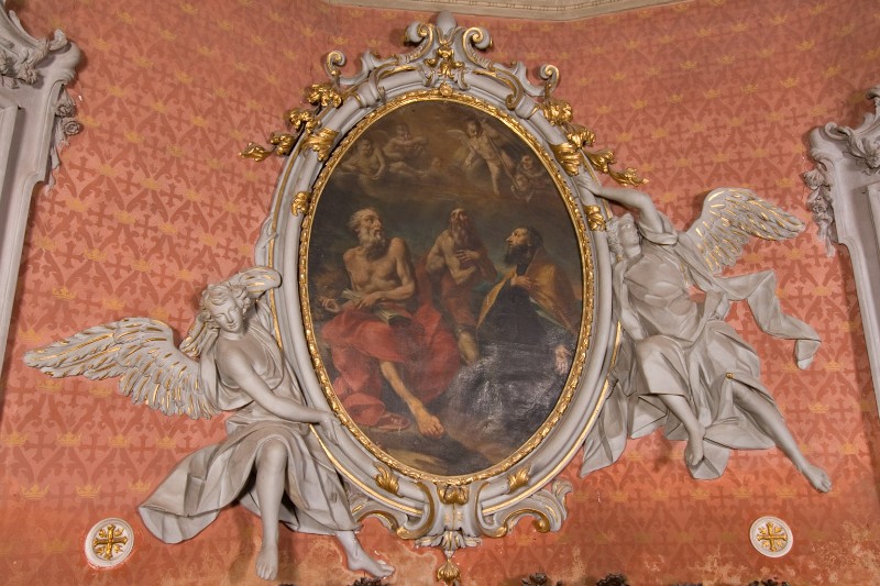 Maestranze romagnole (1718), Cornice ovale retta da angeli