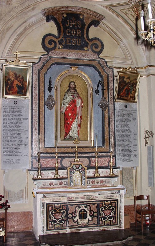 Bottega lombarda sec. XVIII, Altare del Sacro Cuore di Gesù