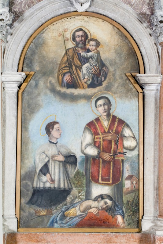 Locatello P. 1885, San Giuseppe con Gesù Bambino e Santi