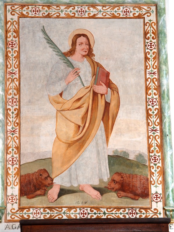 Ambito laziale (1657), Sant'Agapito tra i leoni