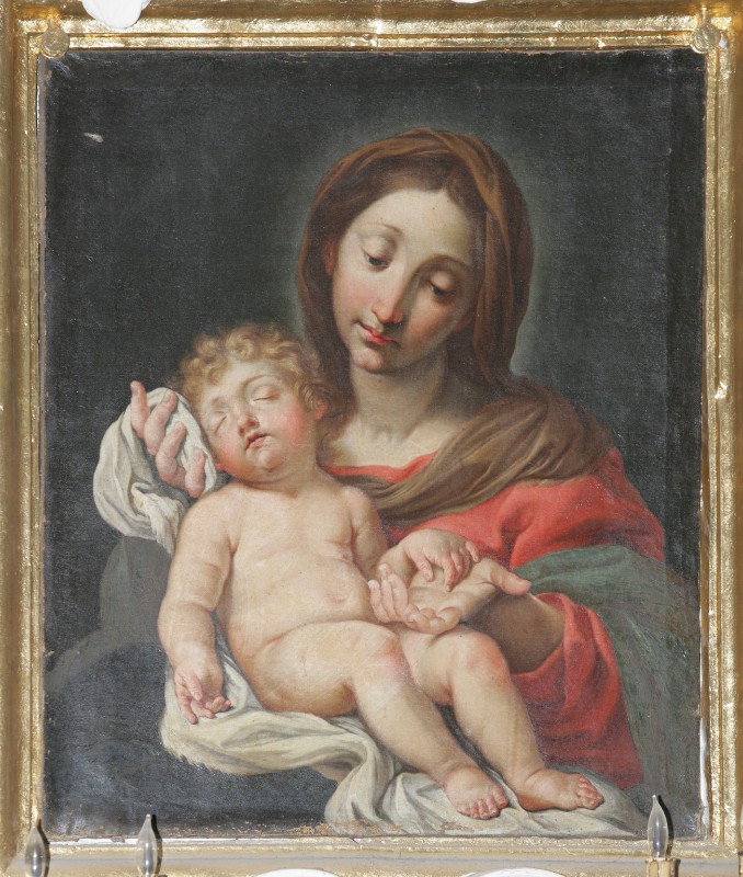 Scuola di Reni Guido sec. XVII, Madonna con Gesù Bambino