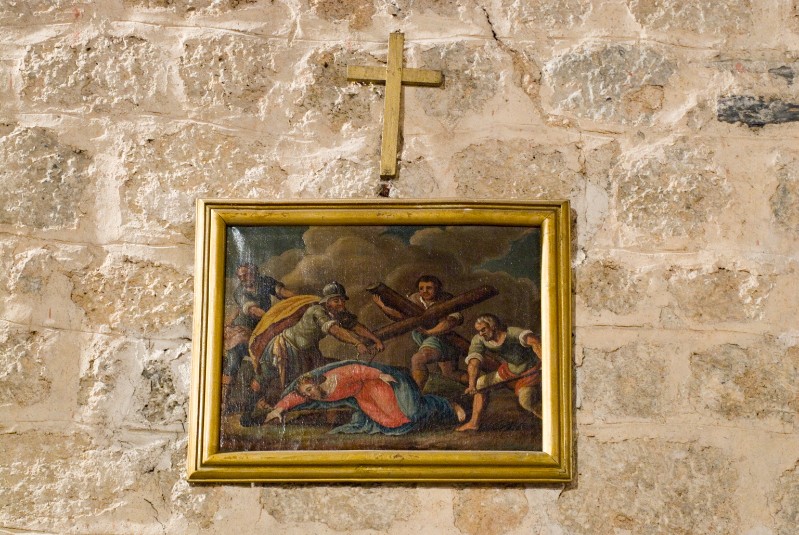 Bottega camaiorese sec. XIX, Via Crucis in olio su tela 1/14