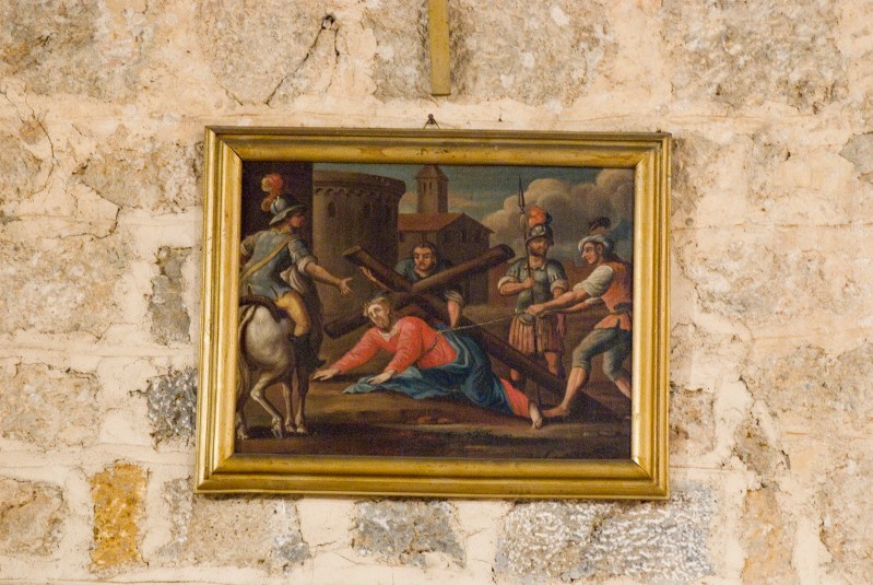 Bottega camaiorese sec. XIX, Via Crucis in olio su tela 5/14