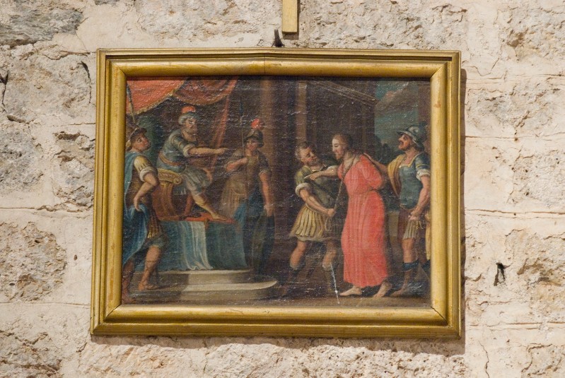 Bottega camaiorese sec. XIX, Via Crucis in olio su tela 7/14