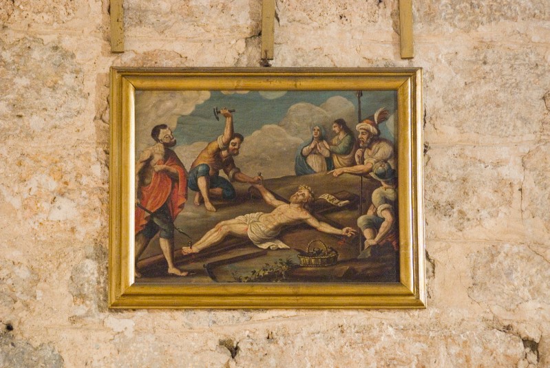 Bottega camaiorese sec. XIX, Via Crucis in olio su tela 11/14