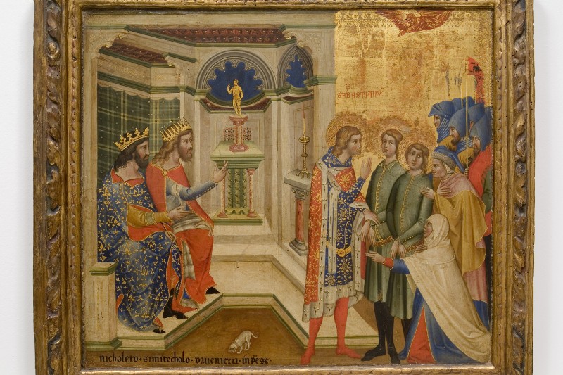 Semitecolo N. (1367), San Sebastiano davanti agli imperatori