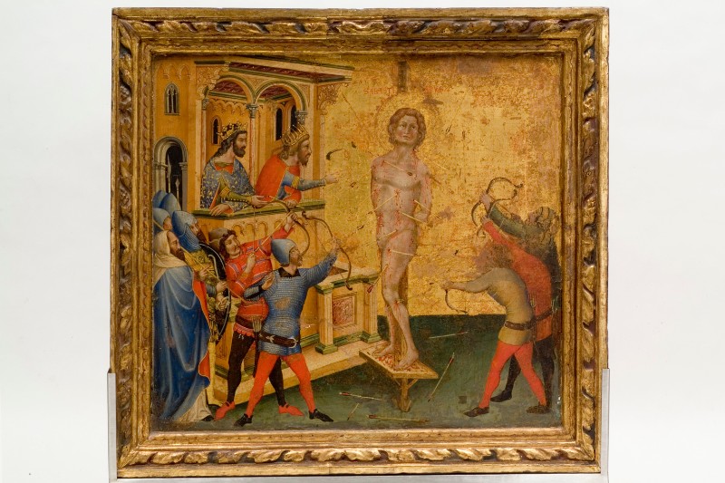 Bottega veneziana (1367), Cornice del San Sebastiano saettato