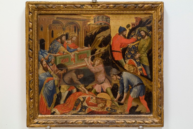 Bottega veneziana (1367), Cornice del San Sebastiano bastonato a morte
