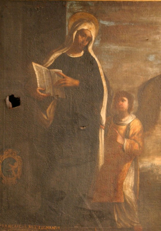Battignani F. sec. XVIII, S. Francesca Romana con angelo