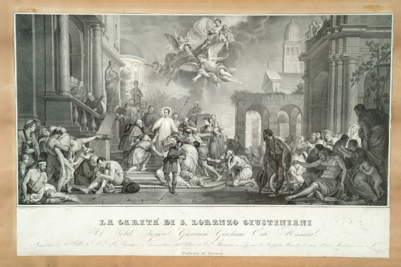 Ambito veneto sec. XIX, La carità di San Lorenzo Giustiniani