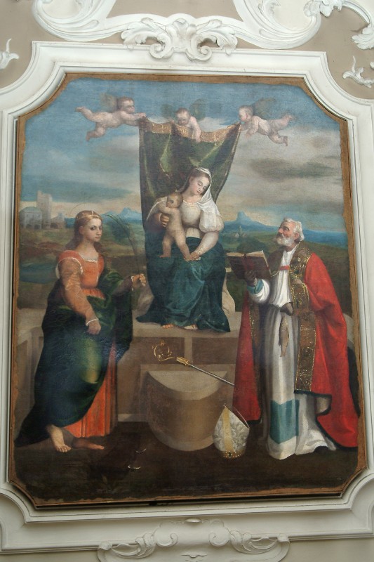 Dal Ponte J. sec. XVI, Madonna in trono con Gesù Bambino e santi