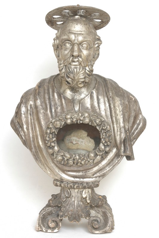 Bottega veneta sec. XVII, Reliquiario a busto di Sant'Antimo