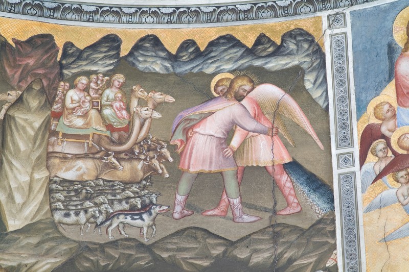 Giusto de' Menabuoi sec. XIV, Giacobbe lotta con l'angelo