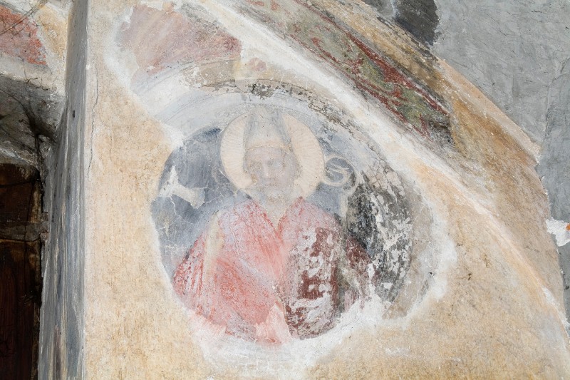 Giusto de' Menabuoi sec. XIV, Lacerto con testa di Santo vescovo
