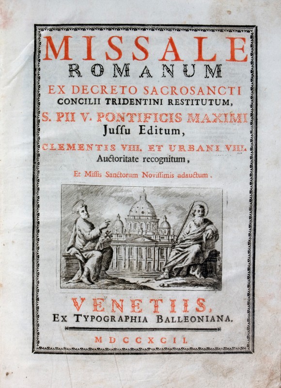 Tipografia Balleoniana (1792), Messale