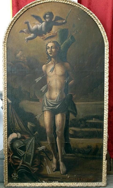 Roccuzzo Giuseppe (1896), Dipinto di San Sebastiano alla colonna