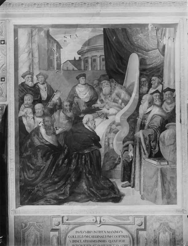 Dipinto raffigurante Paolo III che nomina alcuni cardinali