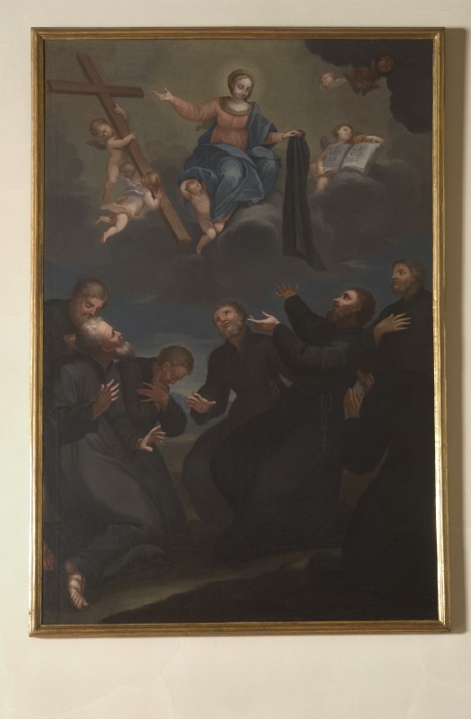 Ambito emiliano sec. XVIII, Madonna e i sette fondatori dell'ordine dei serviti