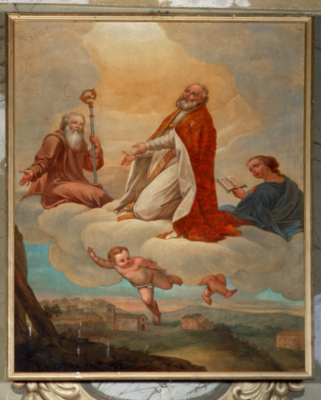 Ambito emiliano sec. XIX, San Prospero in gloria e santi