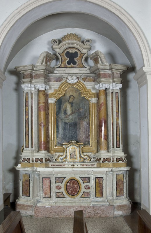 Maestranze castionesi prima metà sec. XVIII, Altare laterale di S. Luigi Gonzaga