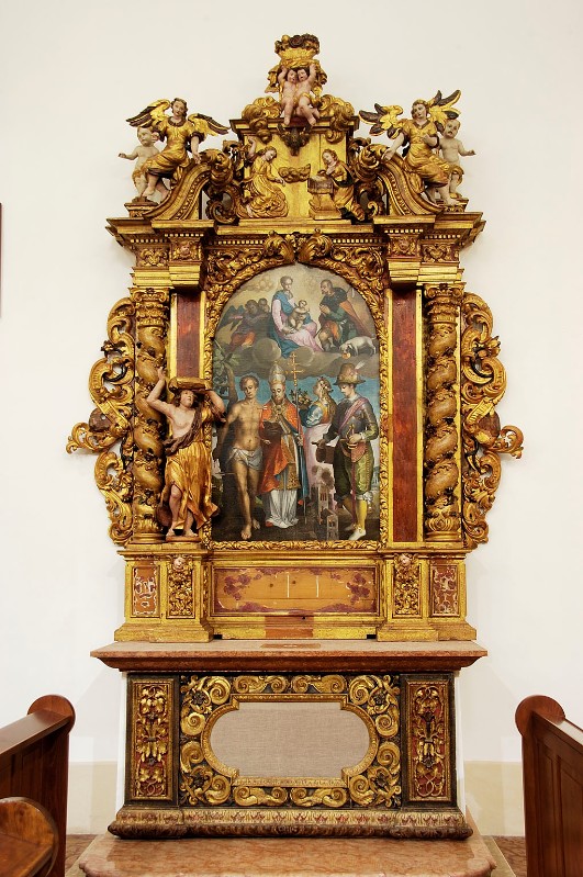 Bottega trentina terzo quarto sec. XVII, Altare laterale di S. Rocco