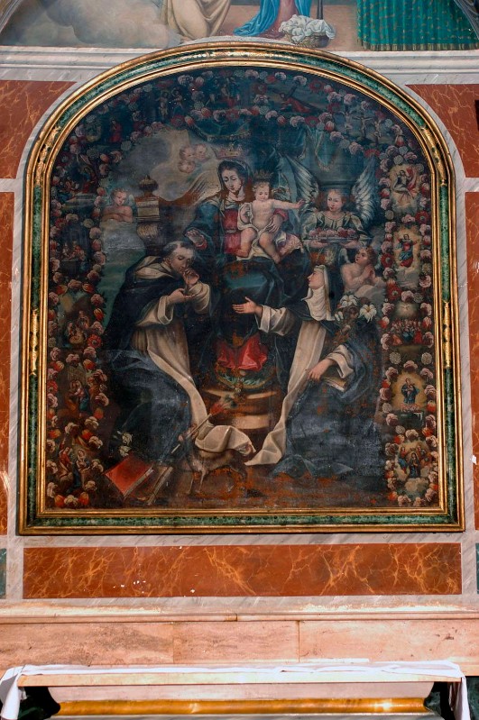 Bott. italiana secc. XVI-XVII, Dipinto Madonna del Rosario