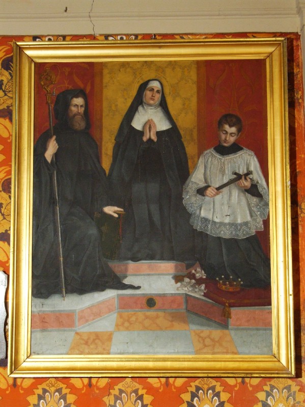 Bott. emiliana (1871), Dipinto con S. Francesco di Sales, S. Caterina e S. Luigi