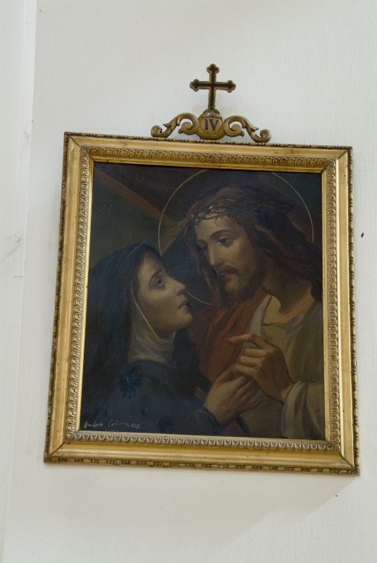 Colonna U. (1943), Via Crucis con Gesù che incontra la Madonna