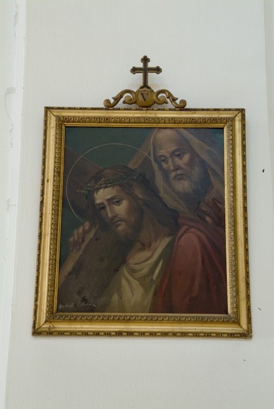 Colonna U. (1943), Via Crucis con Gesù aiutato dal cireneo